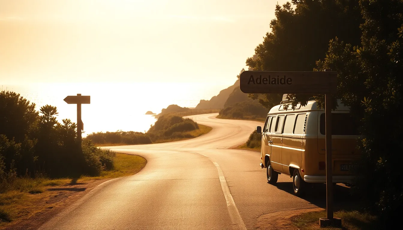 멜버른-애들레이드 캠핑카 해안 로드트립 2 아름다운 호주 해안 도로의 캠핑카 모습