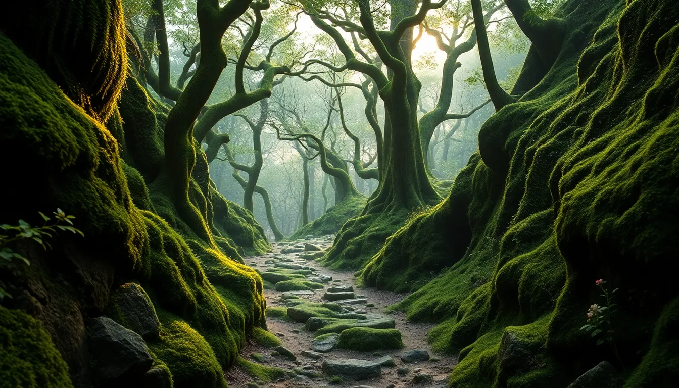 제주 비자림 숲길 풍경