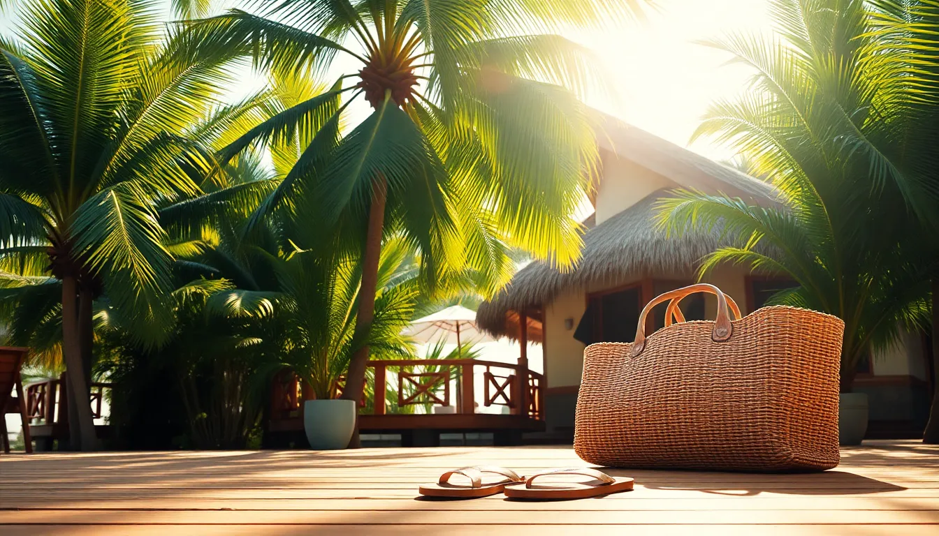 오아후 해변가에 주차된 렌터카와 아름다운 비치하우스