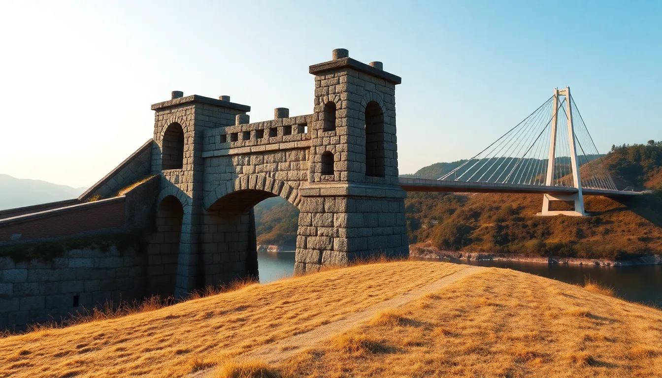 진천 농다리의 아름다운 풍경