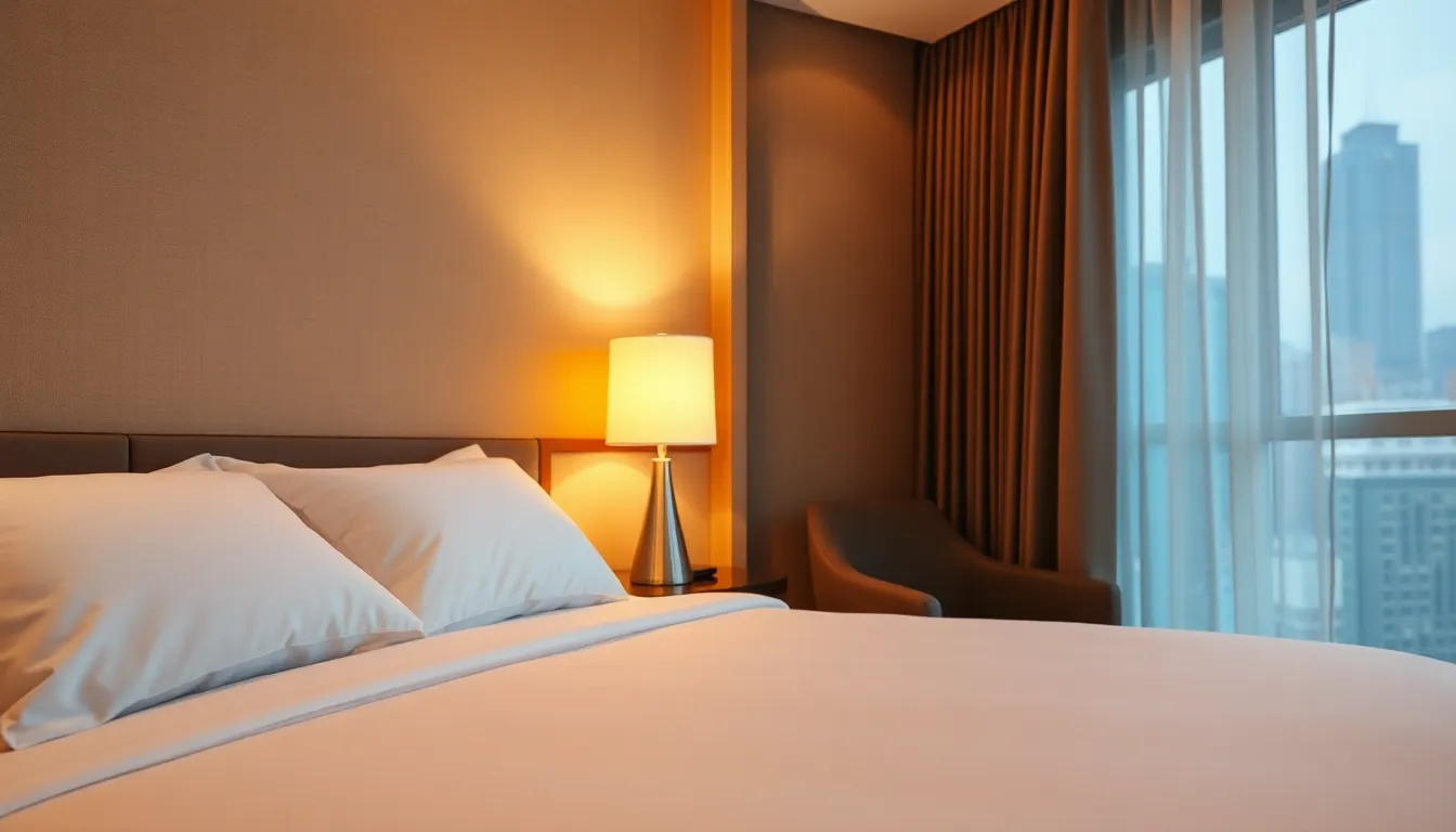 홍콩 침사추이 야경과 고층 빌딩