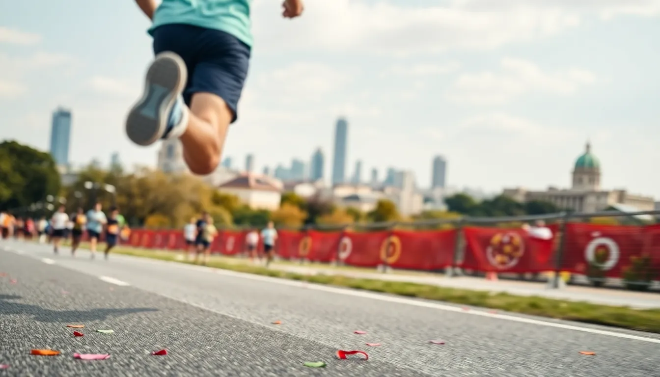 활기찬 해외 마라톤 풍경