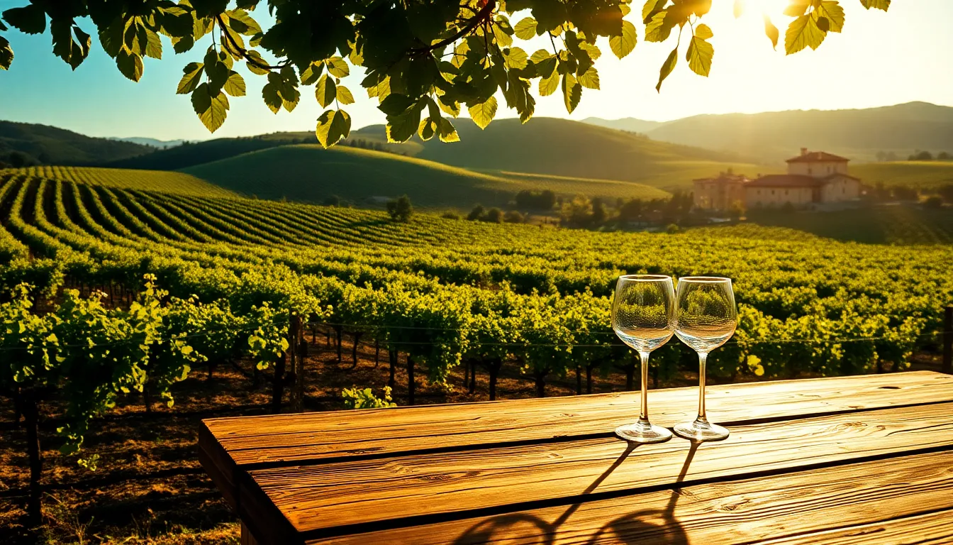 프랑스 보르도 와이너리 전경, 포도밭과 아름다운 건물 이미지