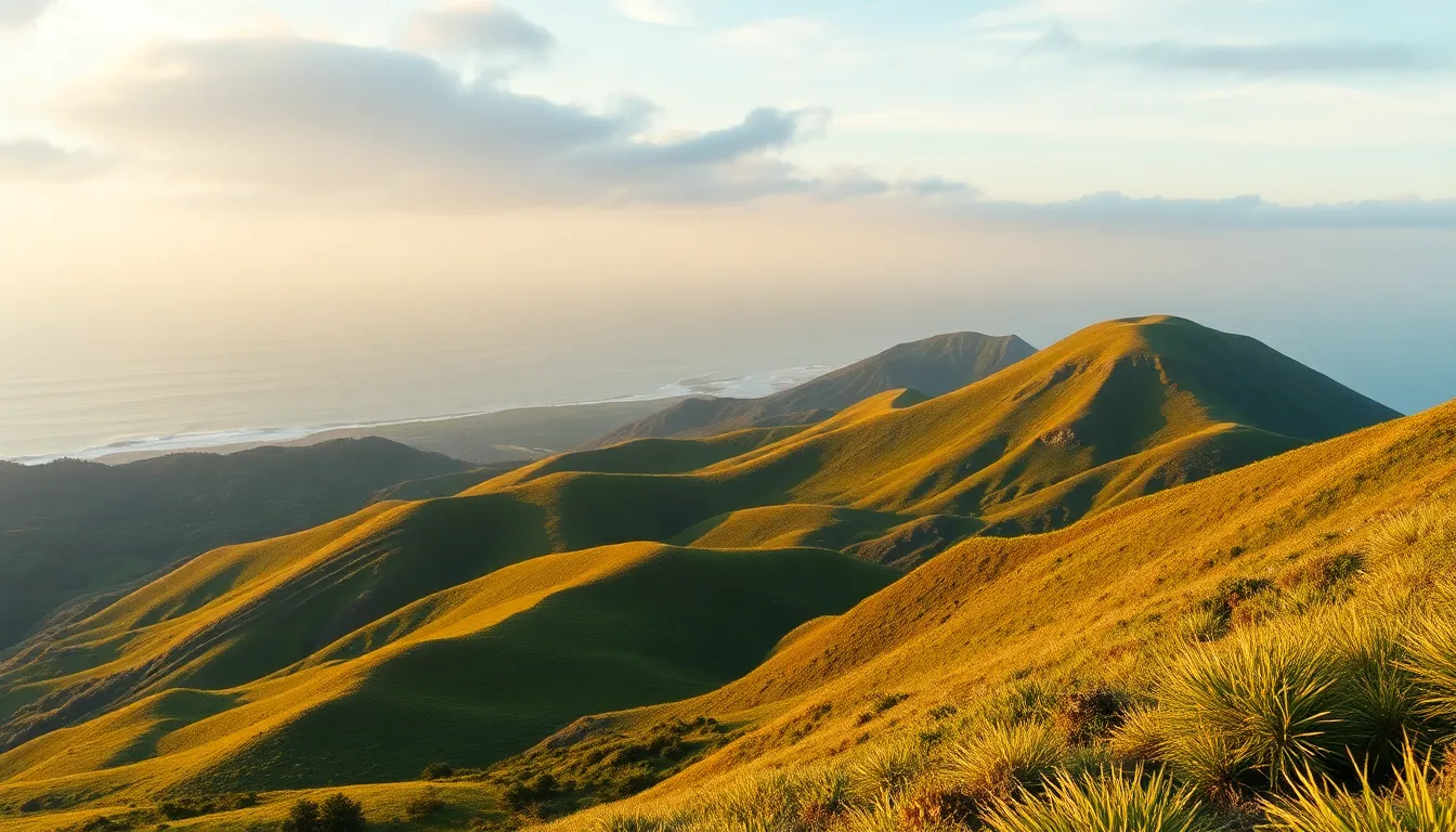 제주 핫플 스냅 촬영 장소 - 오름에서 풍경을 배경으로 커플 사진 찍는 모습