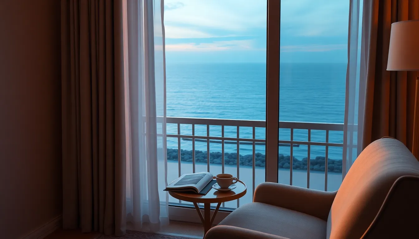 탑스텐 호텔 강릉 오션뷰 객실에서 바라본 바다