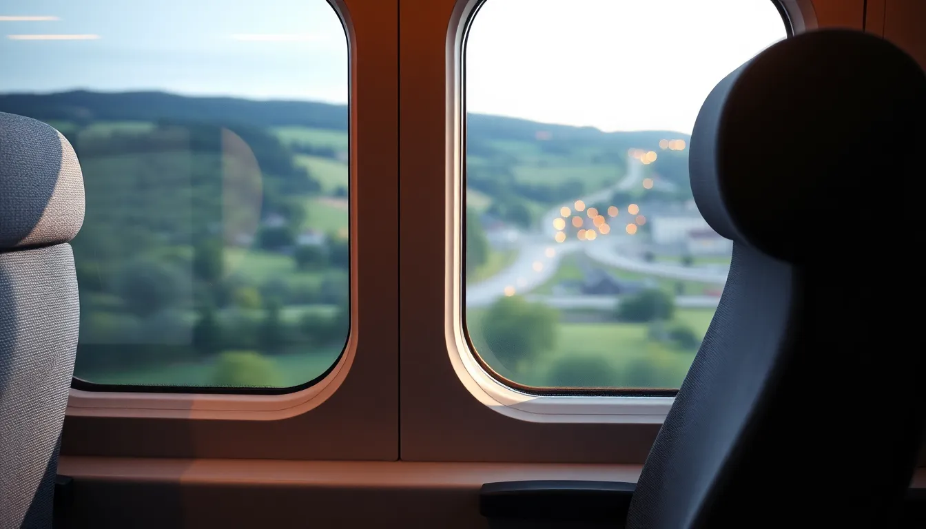 유로스타 내부 모습과 승객들