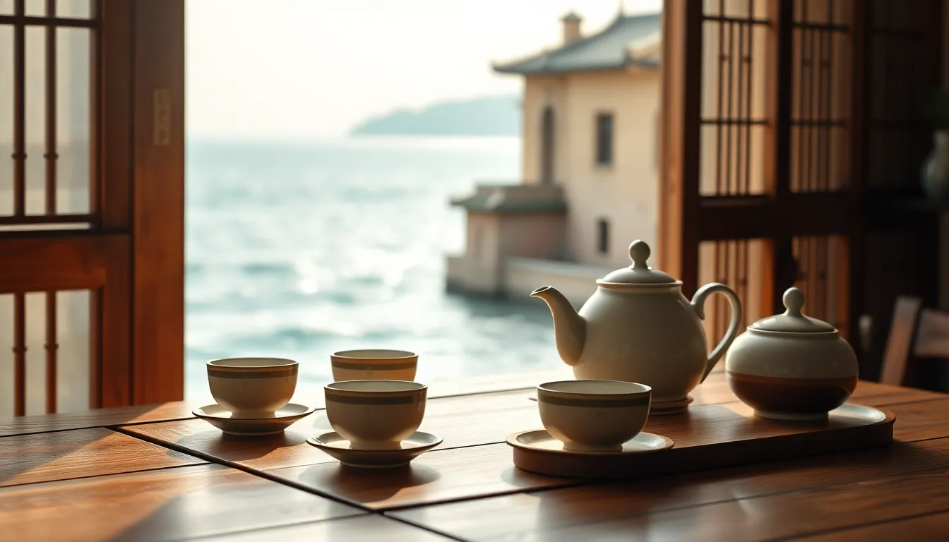 칭다오 잔교와 해변 풍경