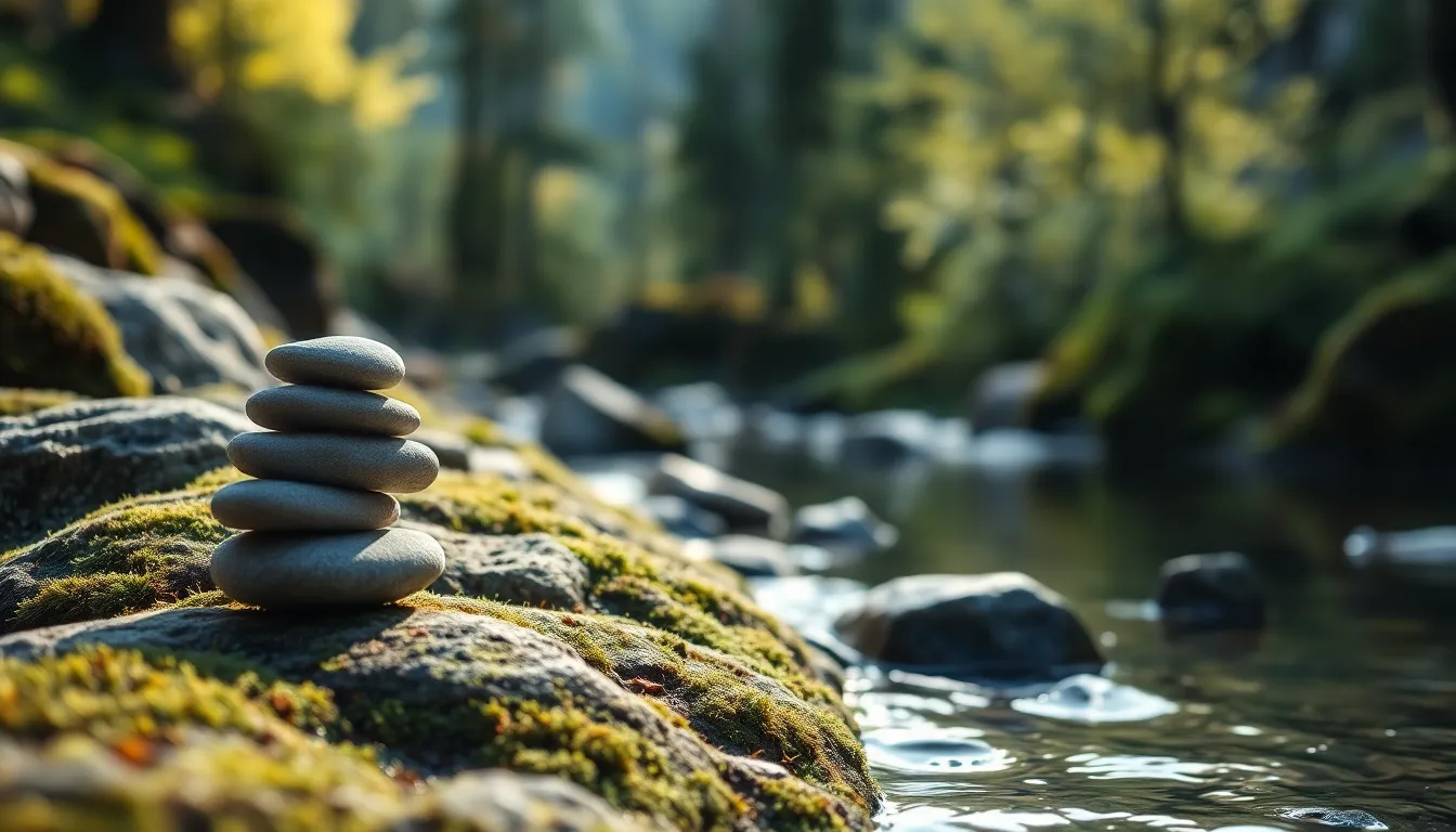 홍천 힐리언스 선마을 계곡 옆 명상 공간