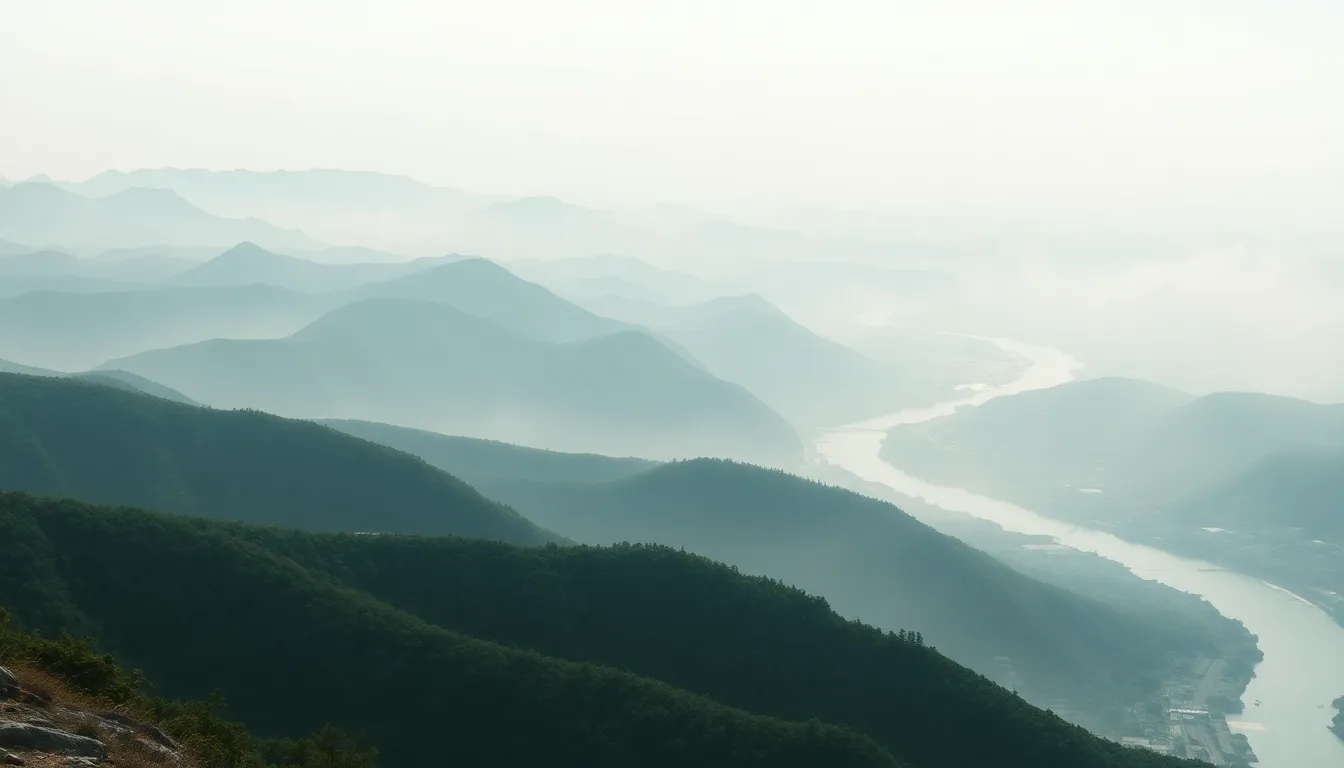 진천 한반도 지형, 영월 갈 필요 없는 숨겨진 비경 2 진천 한반도 지형을 항공에서 바라본 모습