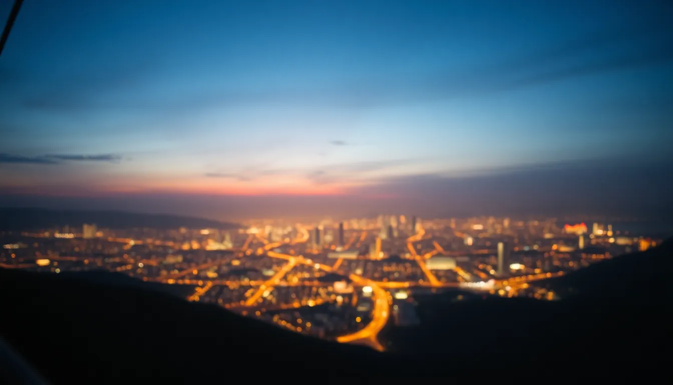 앞산 전망대 케이블카 야경, 로맨틱 데이트 코스 2 대구 앞산 전망대 야경